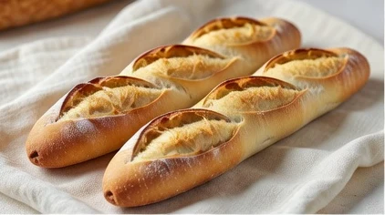 Ilustración editorial de Baguettes caseras