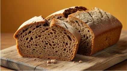 Ilustración editorial de Pan sin gluten de arroz y sarraceno